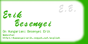 erik besenyei business card